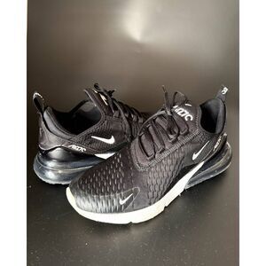 NIKE AIR MAX 270 BLACK LOW TOP TRAINER SNEAKERS WOMEN'S US Sz 9 AH6789-001
